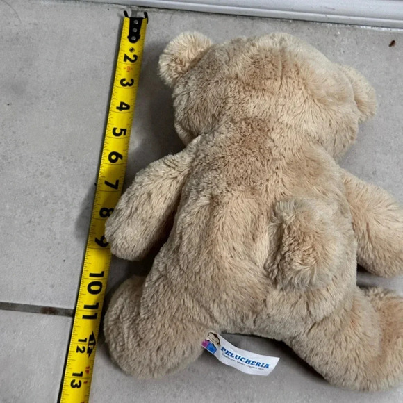 Brown Teddy Bear Tan Bow Plush Stuffed Animal Toy Pelucheria Soft. - Picture 6 of 6